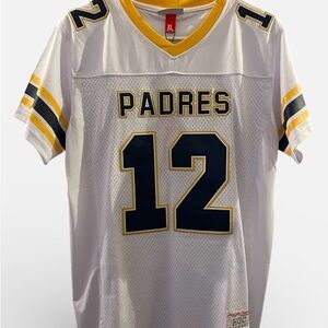 Youth Tom Brady Padres High School Jersey - White and Gold